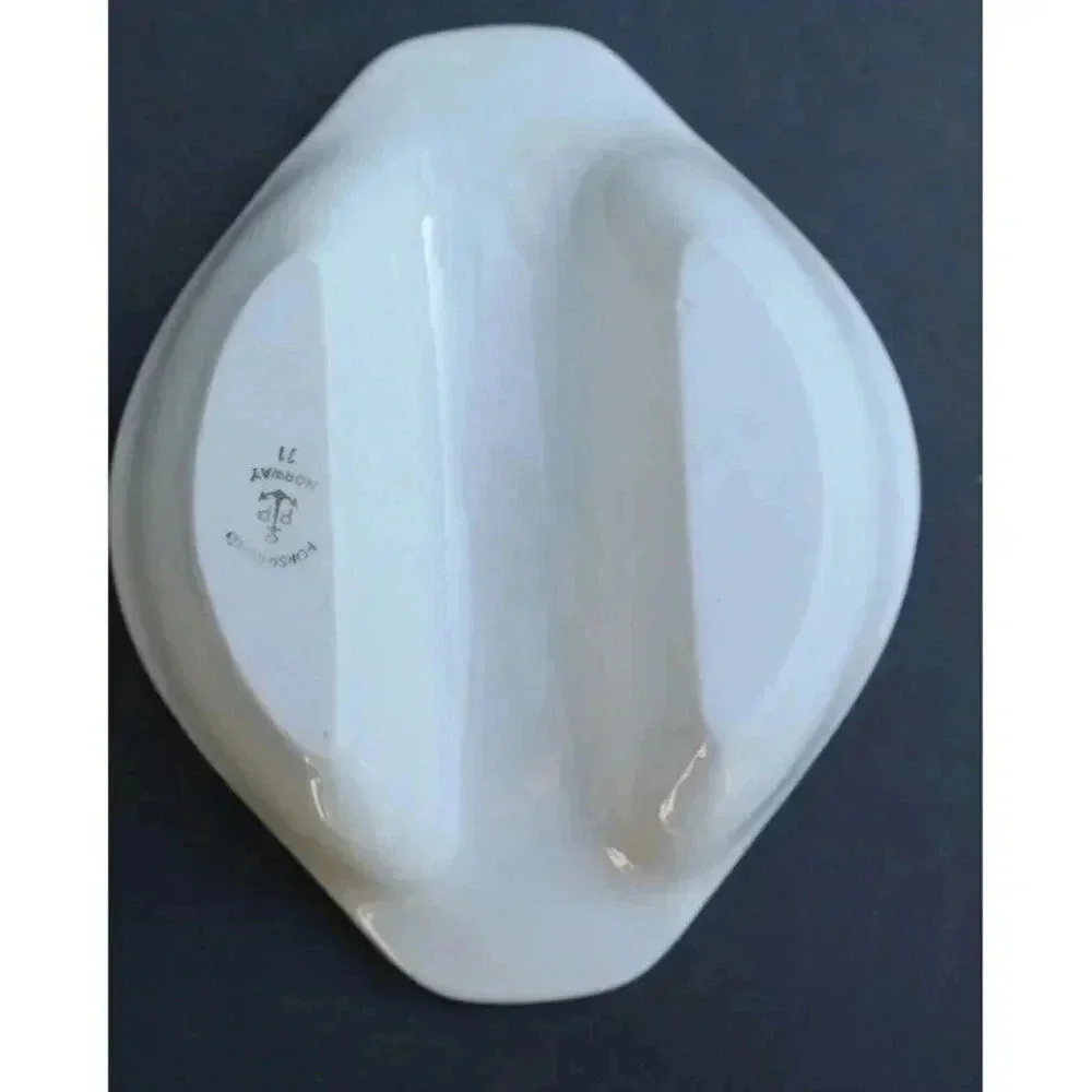 Vintage Porcelain Royal Caribbean Cruise Line Double Sided Advertising Ashtray